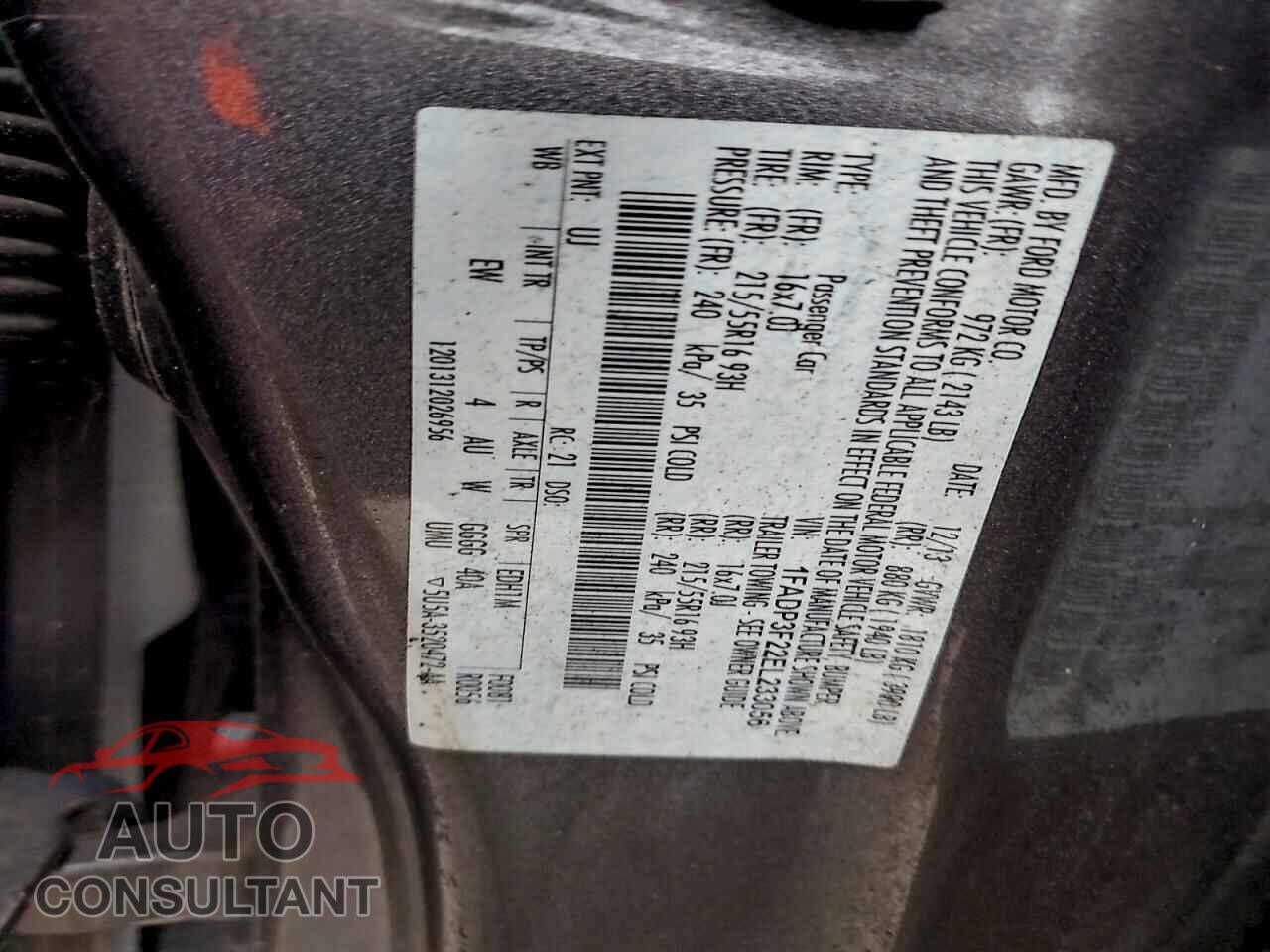 FORD FOCUS 2014 - 1FADP3F22EL233056