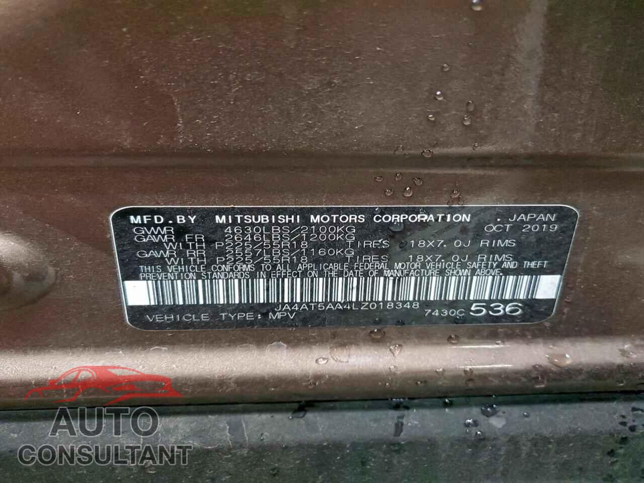MITSUBISHI ECLIPSE 2020 - JA4AT5AA4LZ018348