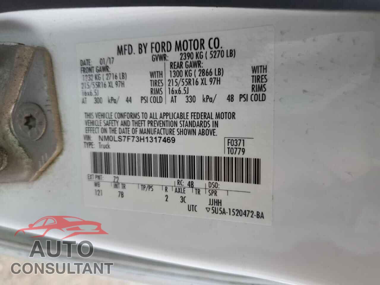 FORD TRANSIT 2017 - NM0LS7F73H1317469