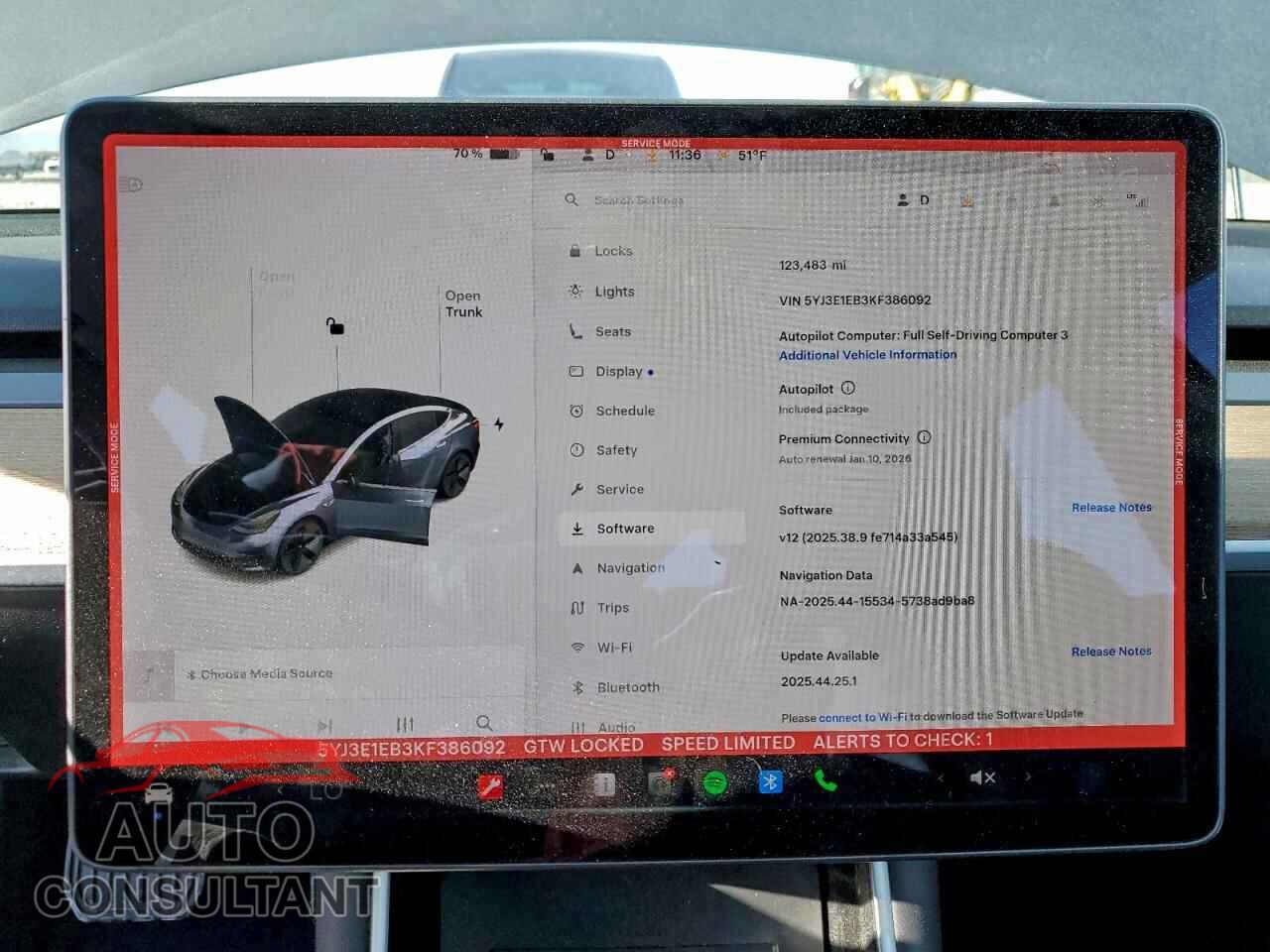 TESLA MODEL 3 2019 - 5YJ3E1EB3KF386092