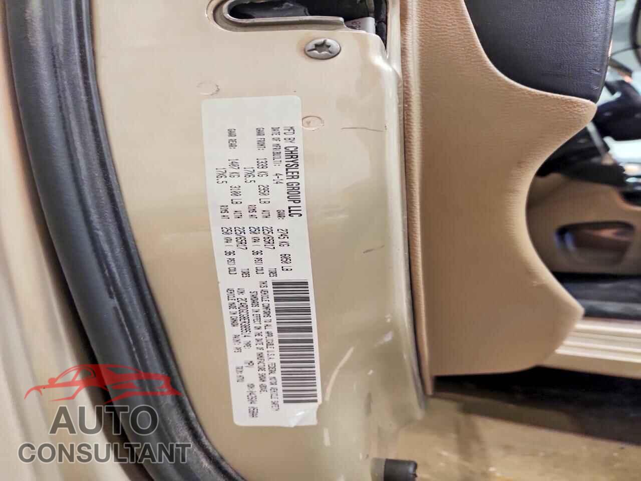 DODGE CARAVAN 2014 - 2C4RDGCG8ER389514