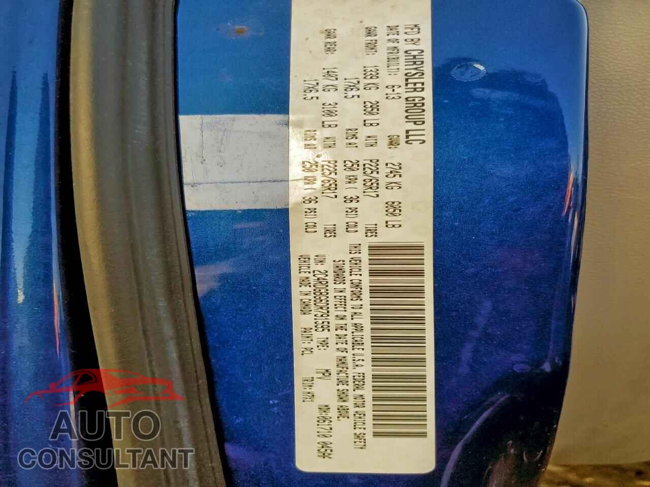 DODGE CARAVAN 2013 - 2C4RDGBG6DR791595
