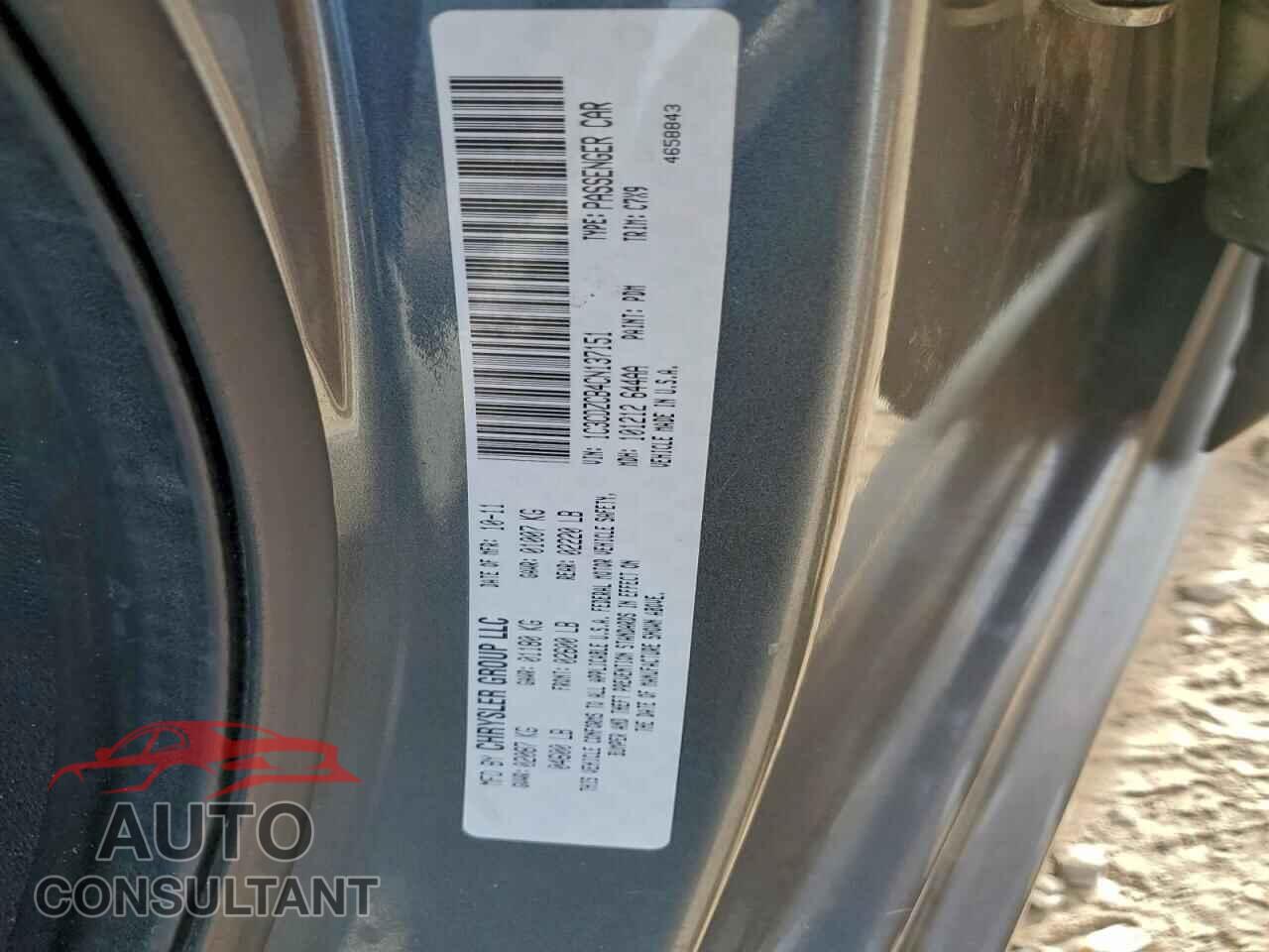 DODGE AVENGER 2012 - 1C3CDZCB4CN137151