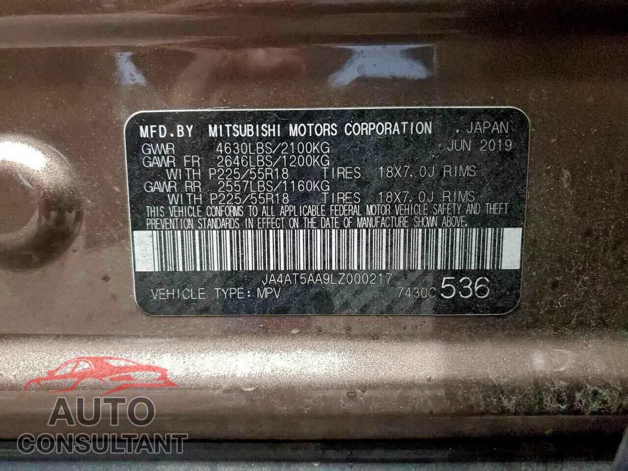 MITSUBISHI ECLIPSE 2020 - JA4AT5AA9LZ000217