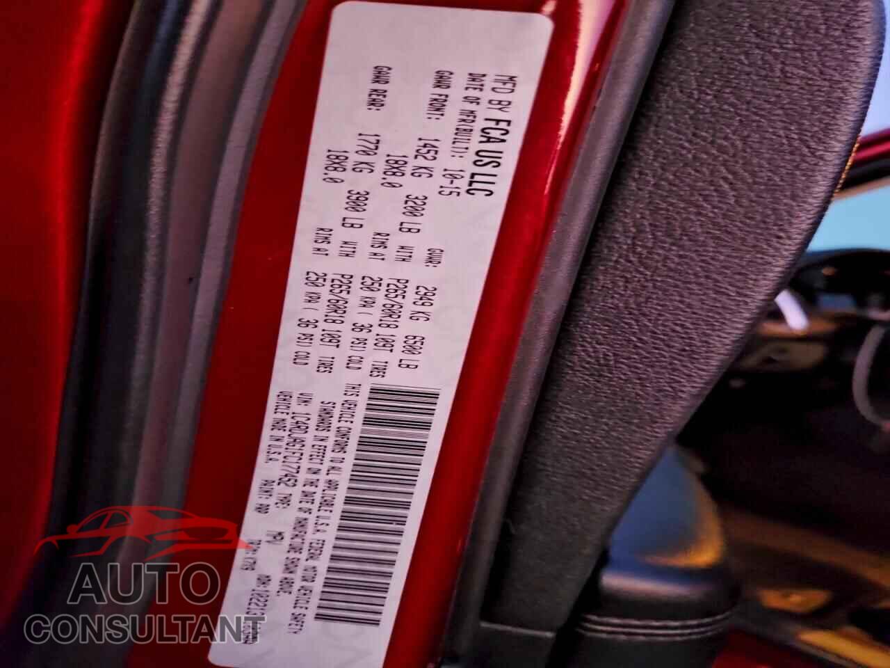 DODGE DURANGO 2015 - 1C4RDJAG1FC177452