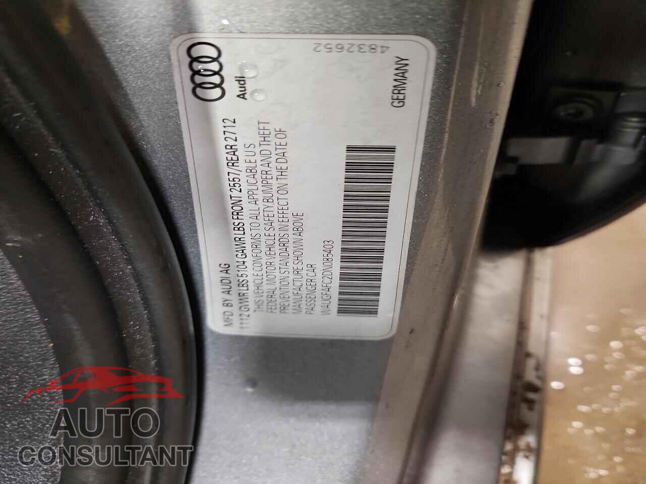 AUDI A6 2013 - WAUGFAFC2DN085403