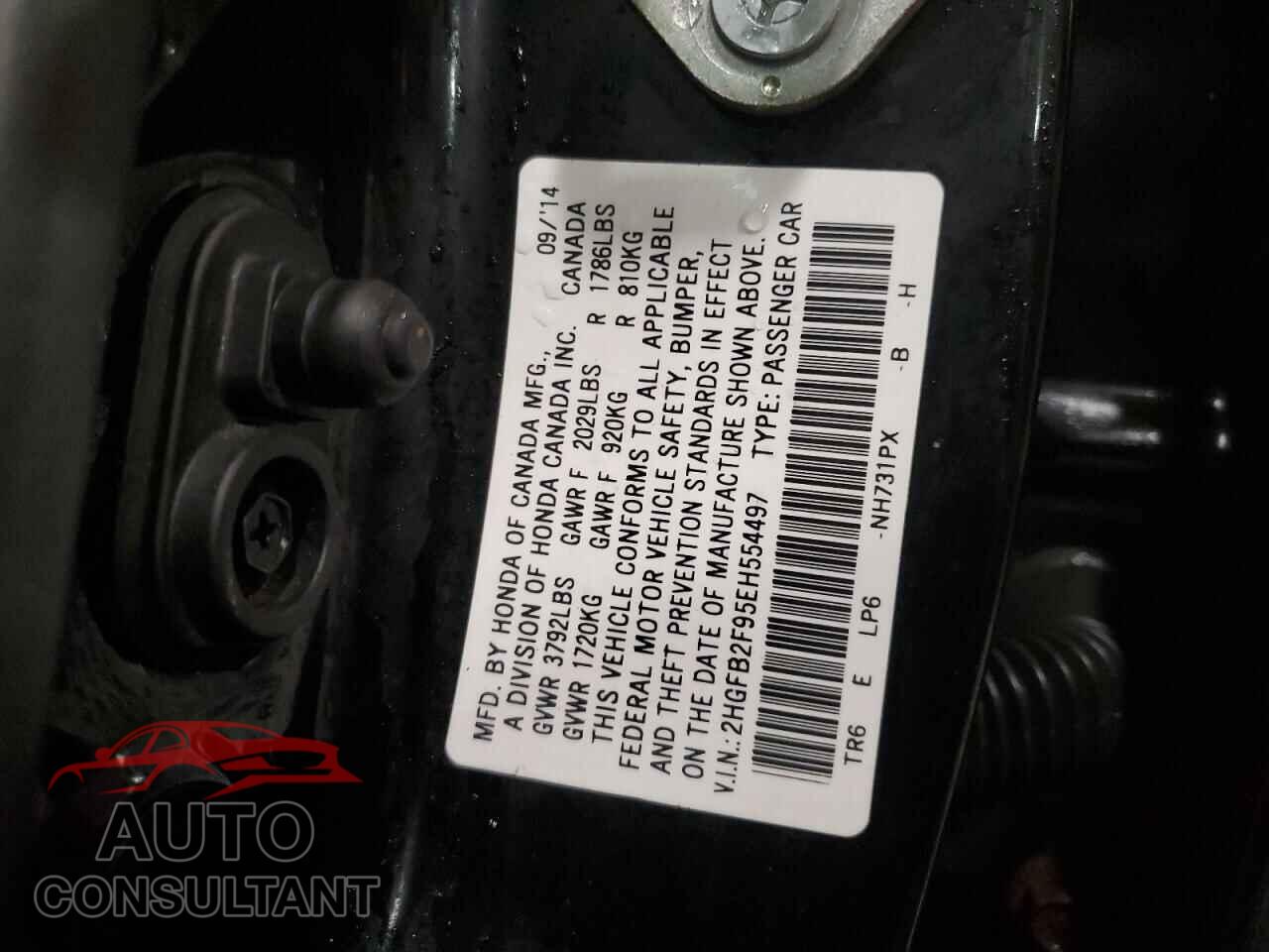 HONDA CIVIC 2014 - 2HGFB2F95EH554497
