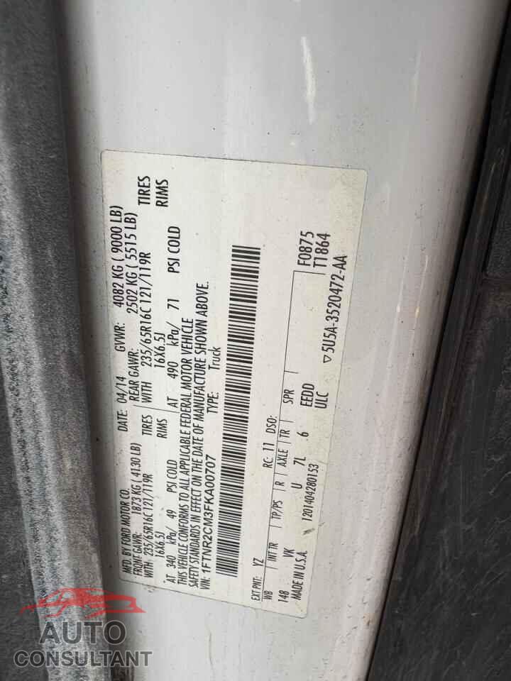 FORD TRANSIT 2015 - 1FTNR2CM3FKA00707