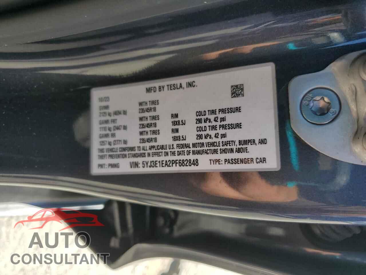 TESLA MODEL 3 2023 - 5YJ3E1EA2PF682848