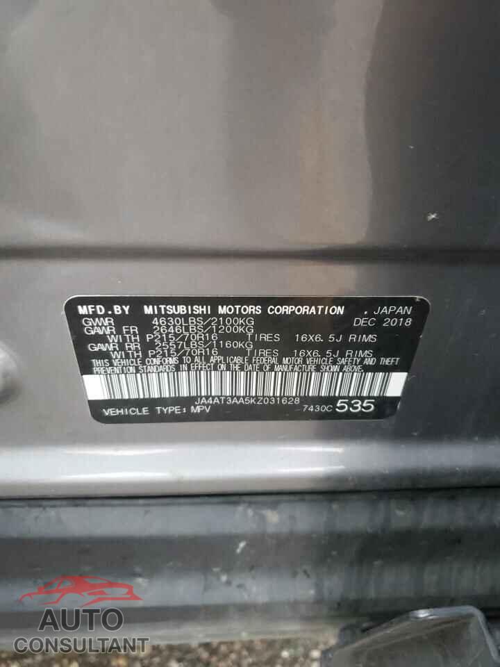 MITSUBISHI ECLIPSE 2019 - JA4AT3AA5KZ031628