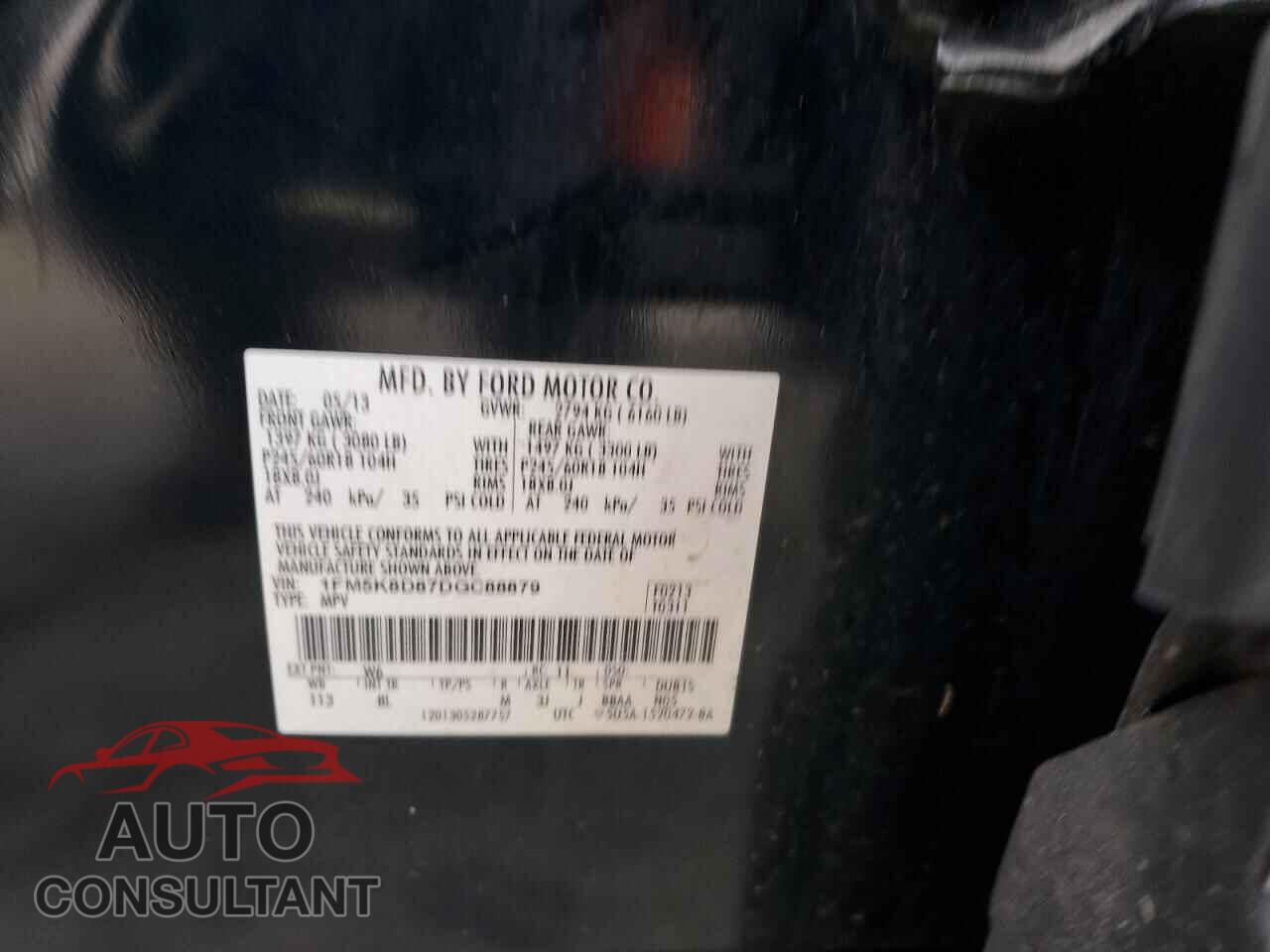 FORD EXPLORER 2013 - 1FM5K8D87DGC88879