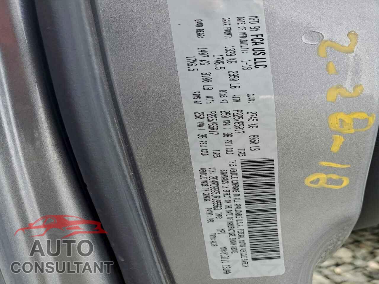 DODGE CARAVAN 2018 - 2C4RDGEG5JR195563