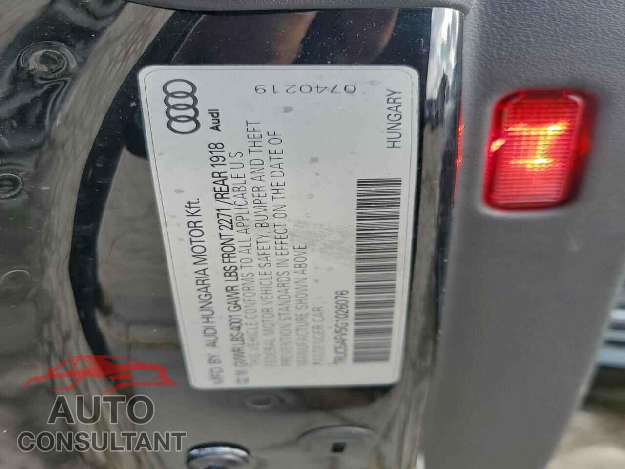AUDI TT 2016 - TRUC5AFV5G1026076