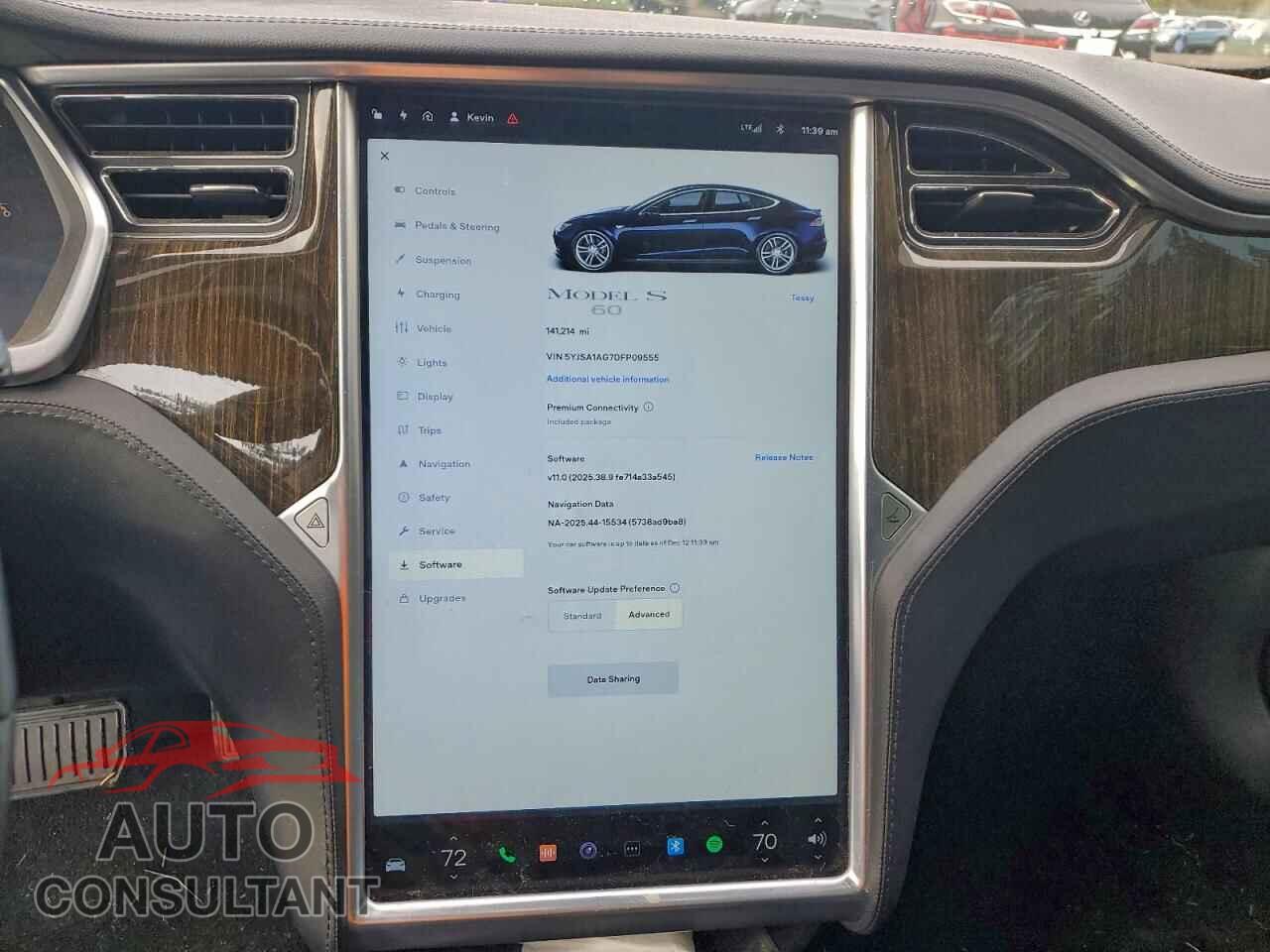 TESLA MODEL S 2013 - 5YJSA1AG7DFP09555