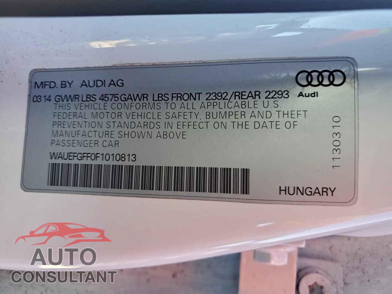 AUDI A3 2015 - WAUEFGFF0F1010813