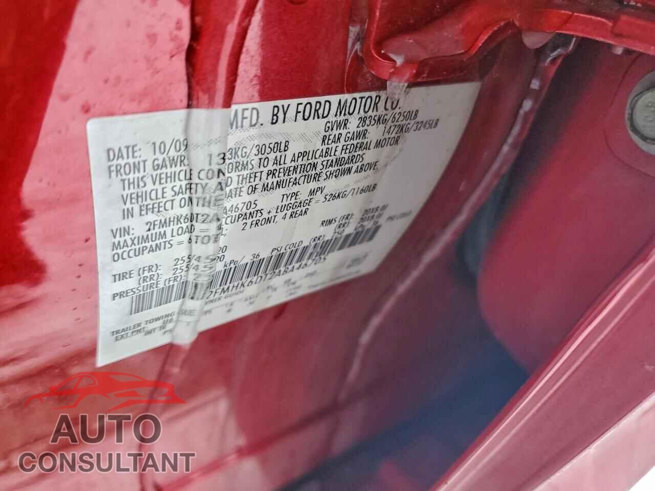 FORD FLEX 2010 - 2FMHK6DT2ABA46705