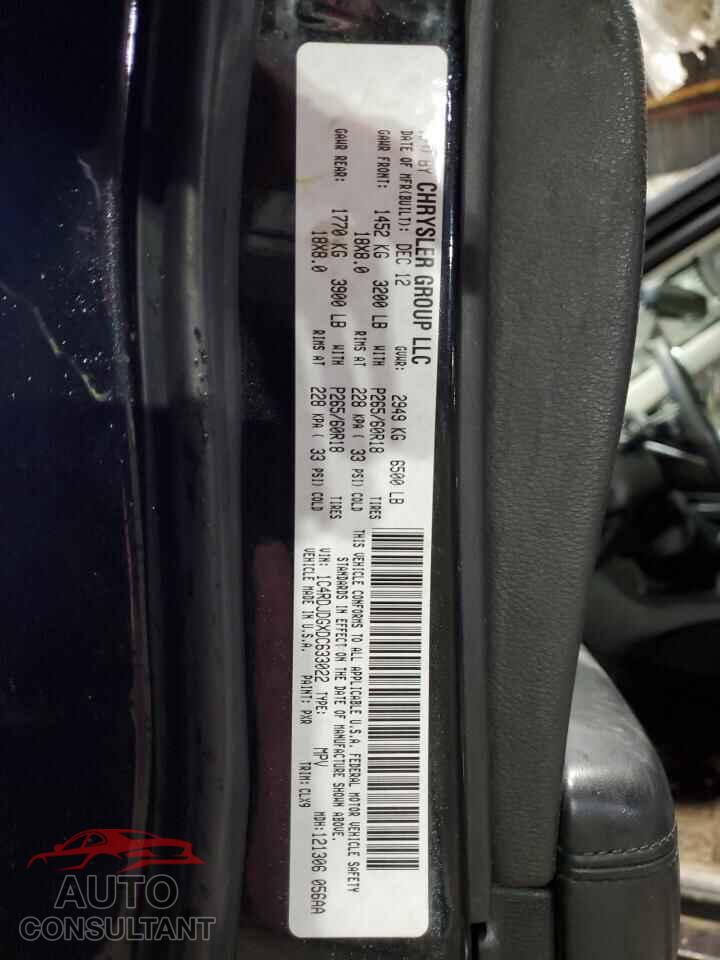 DODGE DURANGO 2013 - 1C4RDJDGXDC633022