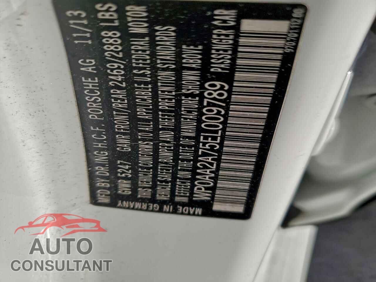 PORSCHE PANAMERA 2014 - WP0AA2A75EL009789