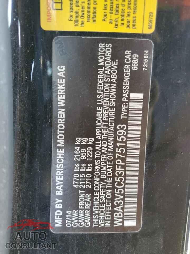 BMW 4 SERIES 2015 - WBA3V5C53FP751593