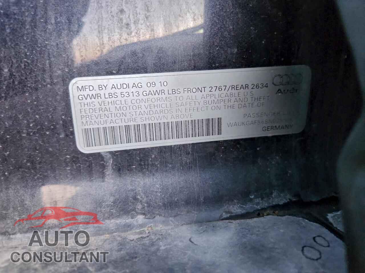 AUDI A6 2011 - WAUKGAFB6BN029525