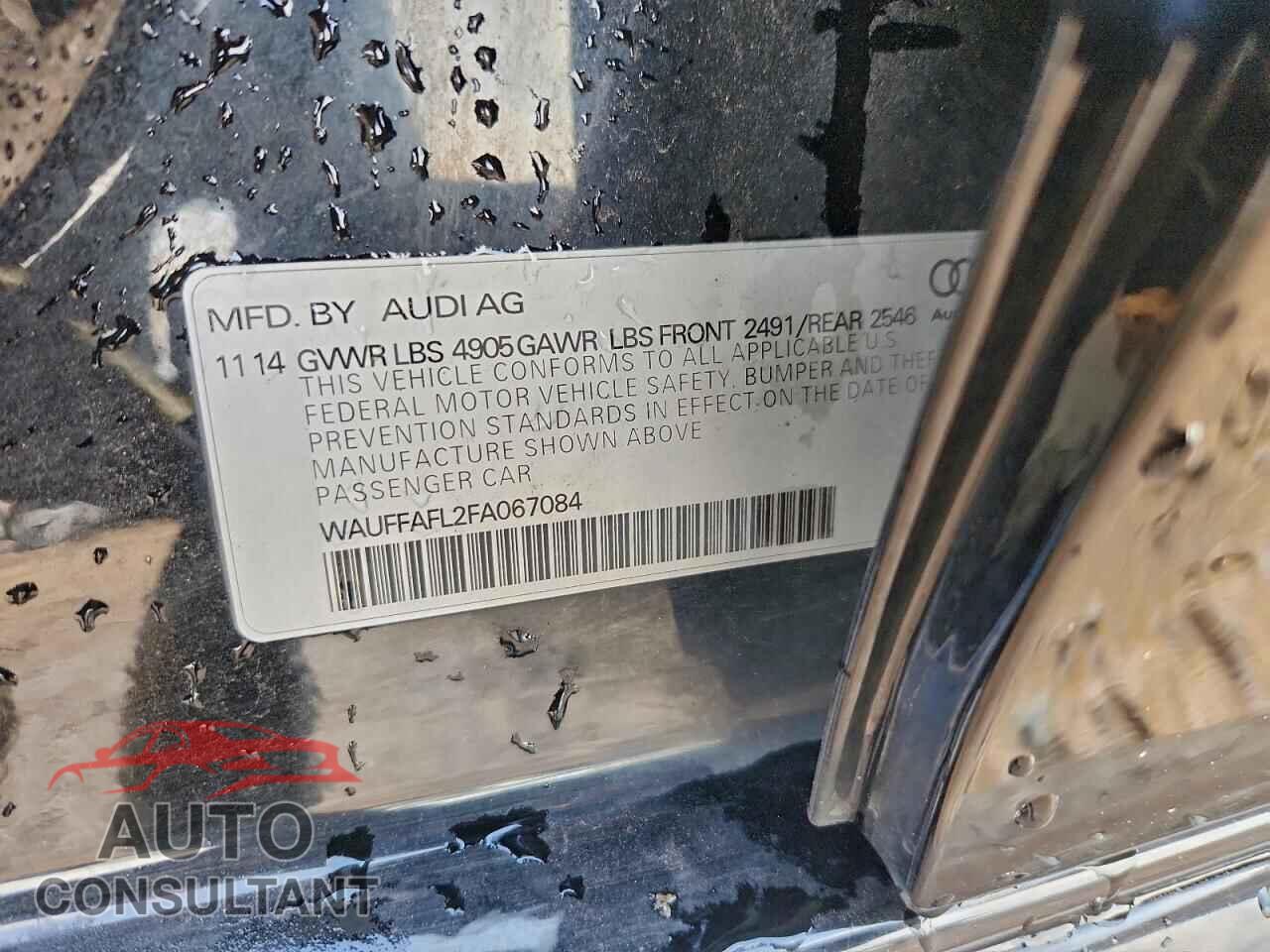 AUDI A4 2015 - WAUFFAFL2FA067084