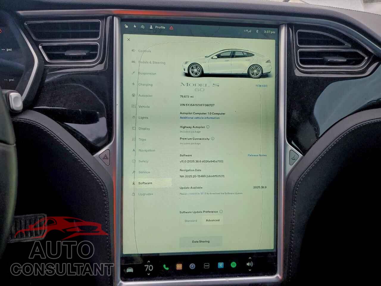 TESLA MODEL S 2015 - 5YJSA1S1XFF080127