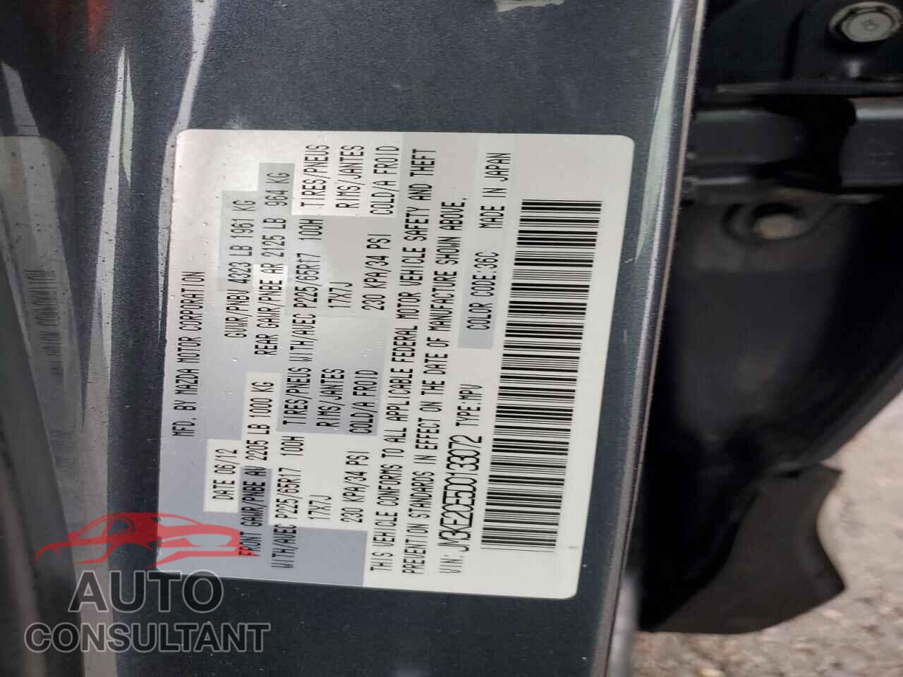 MAZDA CX-5 2013 - JM3KE2CE5D0133072