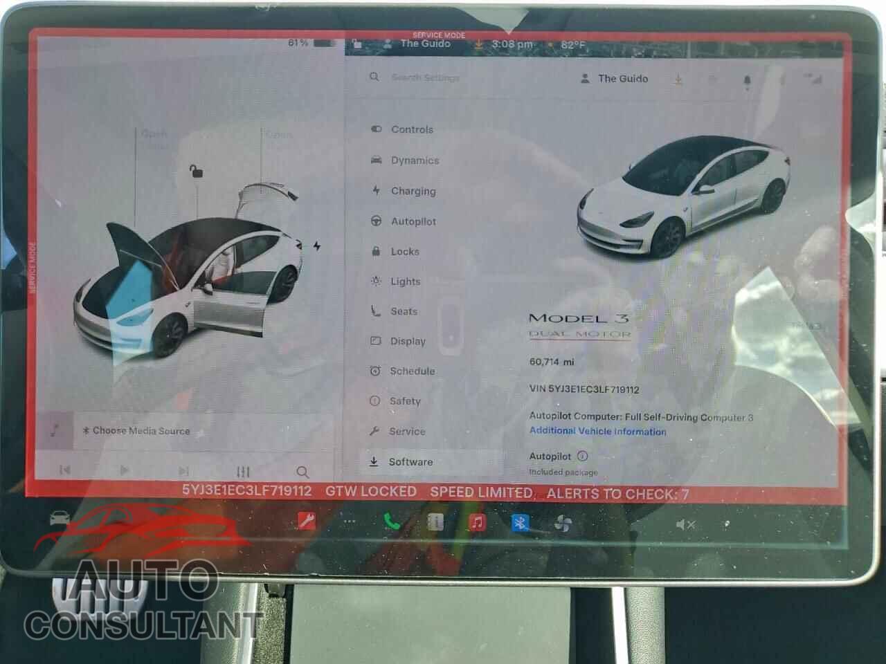TESLA MODEL 3 2020 - 5YJ3E1EC3LF719112