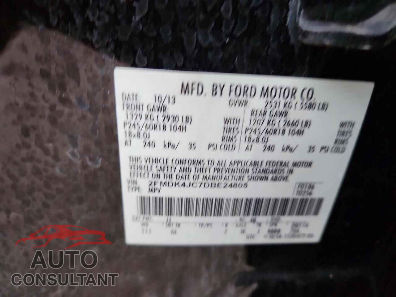 FORD EDGE 2013 - 2FMDK4JC7DBE24805