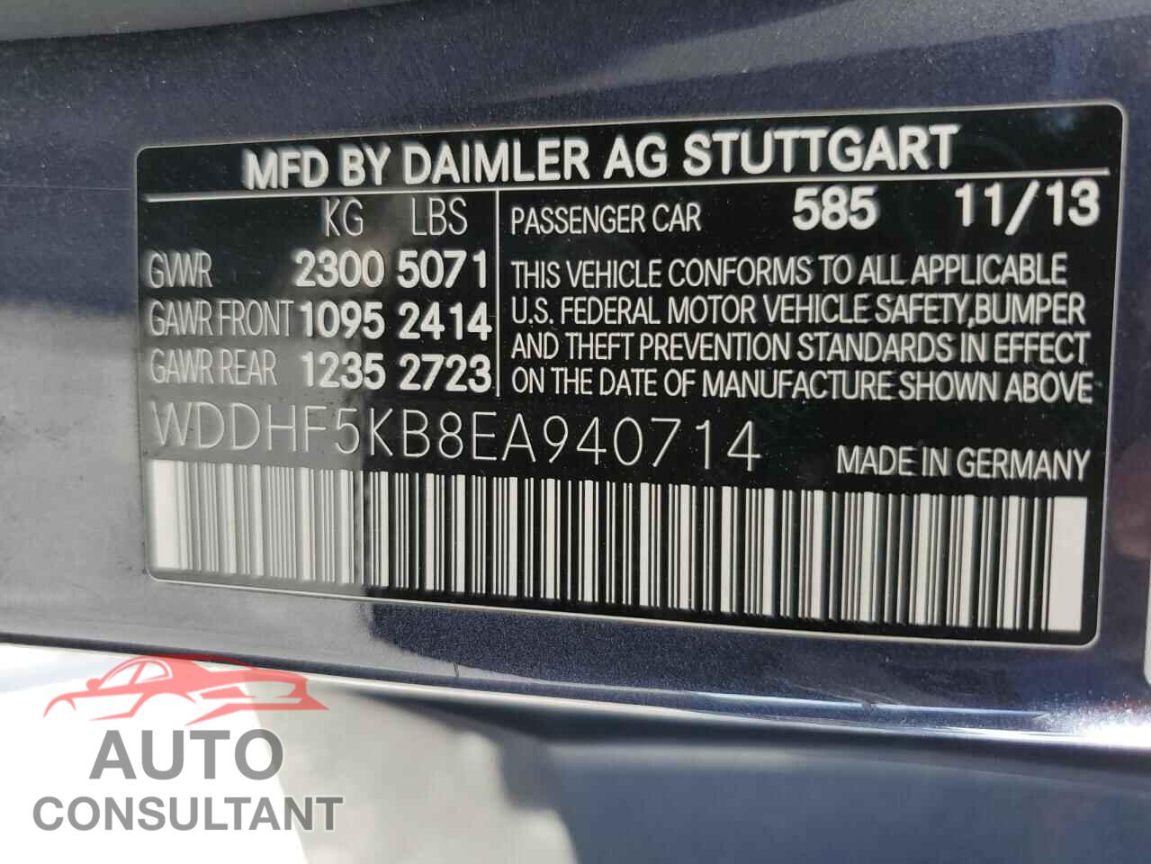 MERCEDES-BENZ E-CLASS 2014 - WDDHF5KB8EA940714