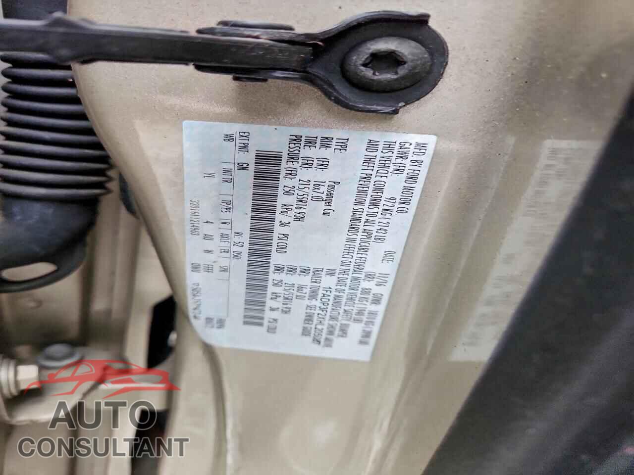 FORD FOCUS 2017 - 1FADP3F2XHL205087