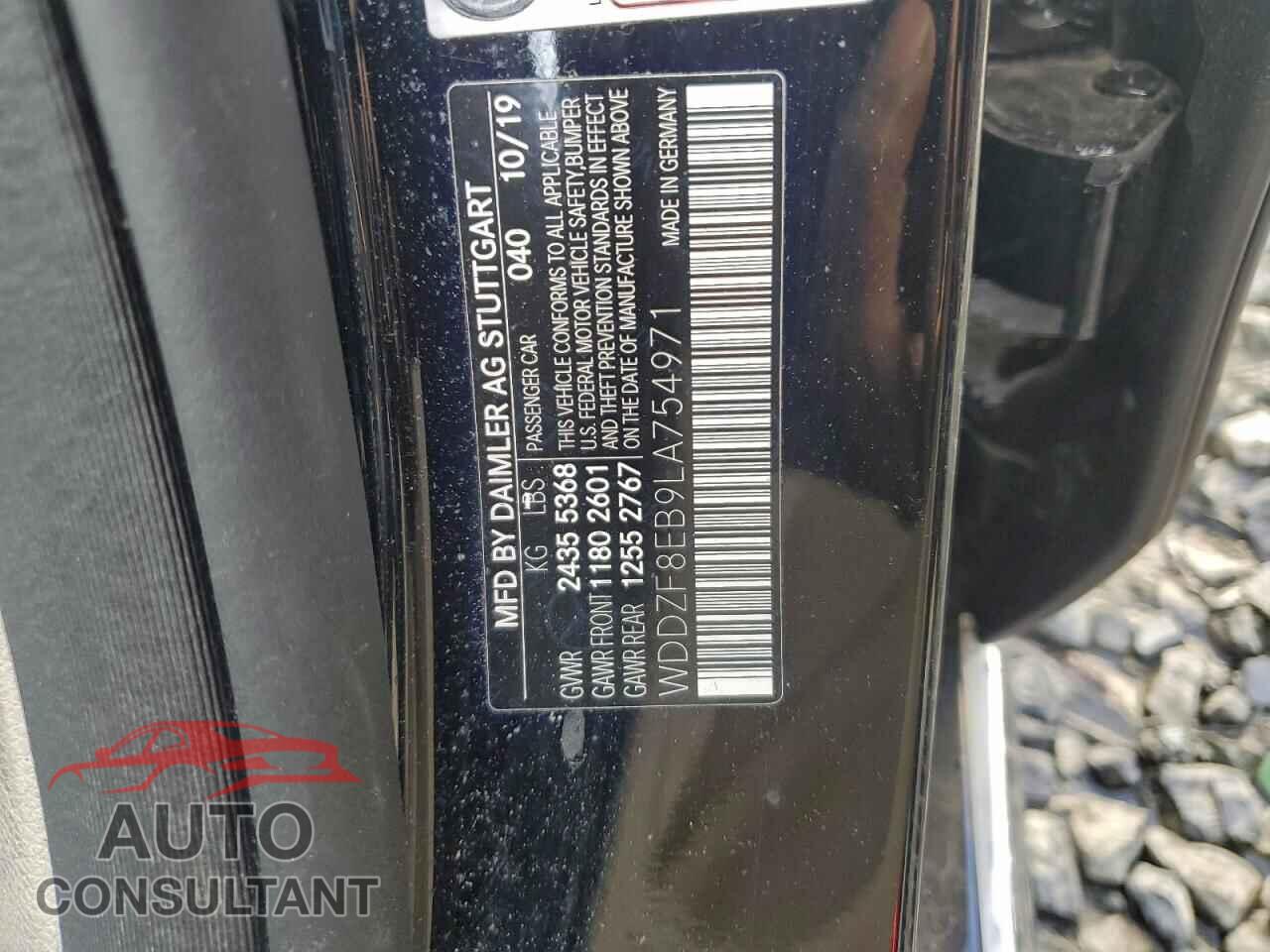 MERCEDES-BENZ E-CLASS 2020 - WDDZF8EB9LA754971