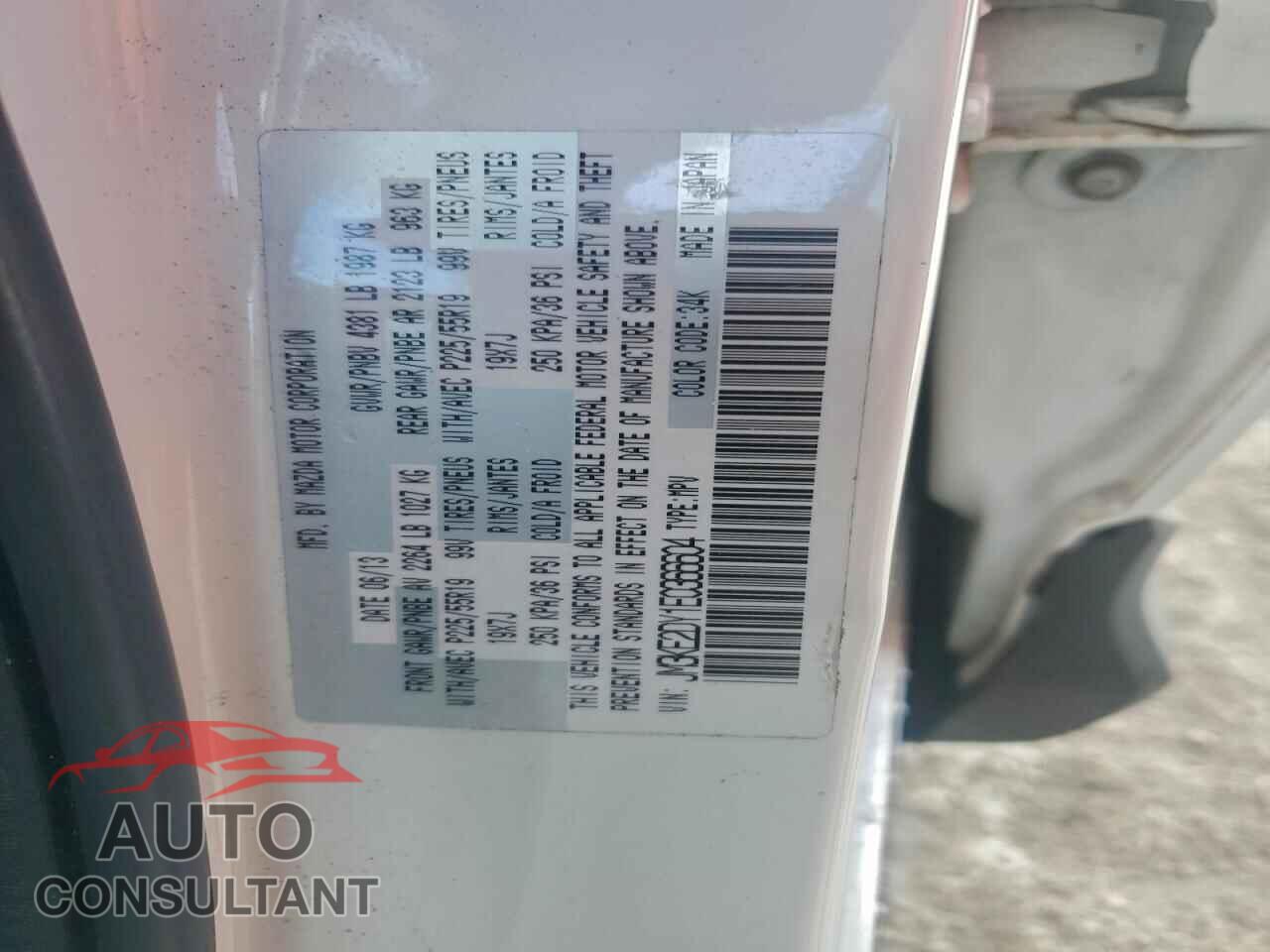 MAZDA CX-5 2014 - JM3KE2DY1E0366604