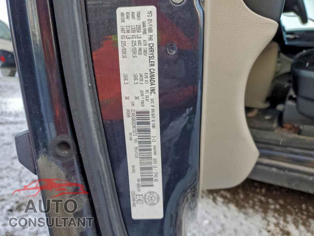 DODGE CARAVAN 2013 - 2C4RDGBG8DR673273