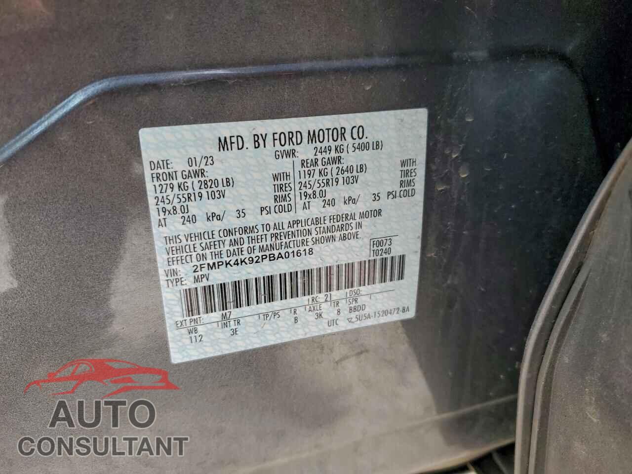 FORD EDGE 2023 - 2FMPK4K92PBA01618