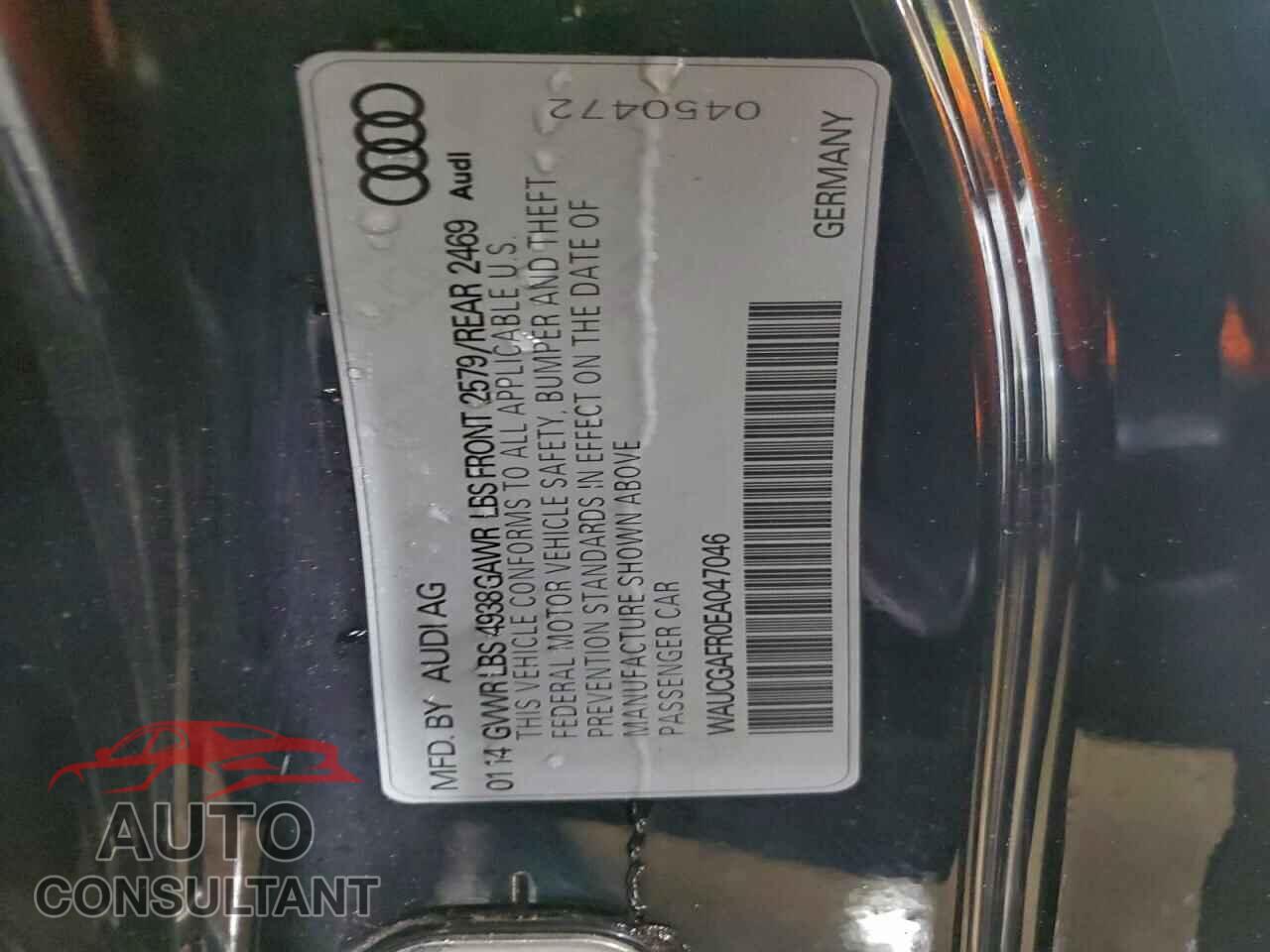 AUDI S5/RS5 2014 - WAUCGAFR0EA047046