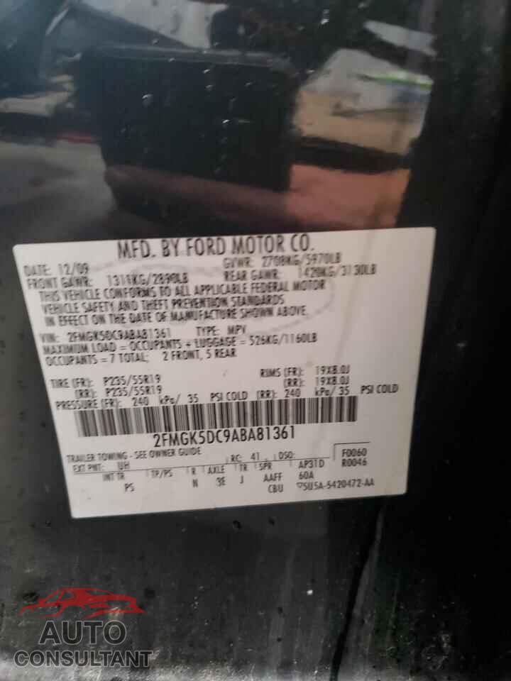 FORD FLEX 2010 - 2FMGK5DC9ABA81361
