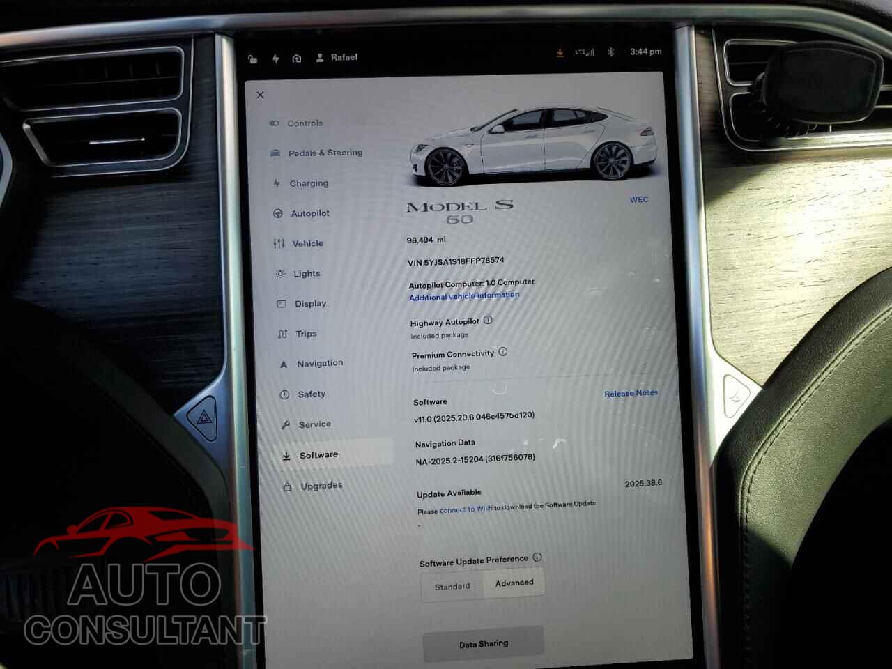 TESLA MODEL S 2015 - 5YJSA1S18FFP78574
