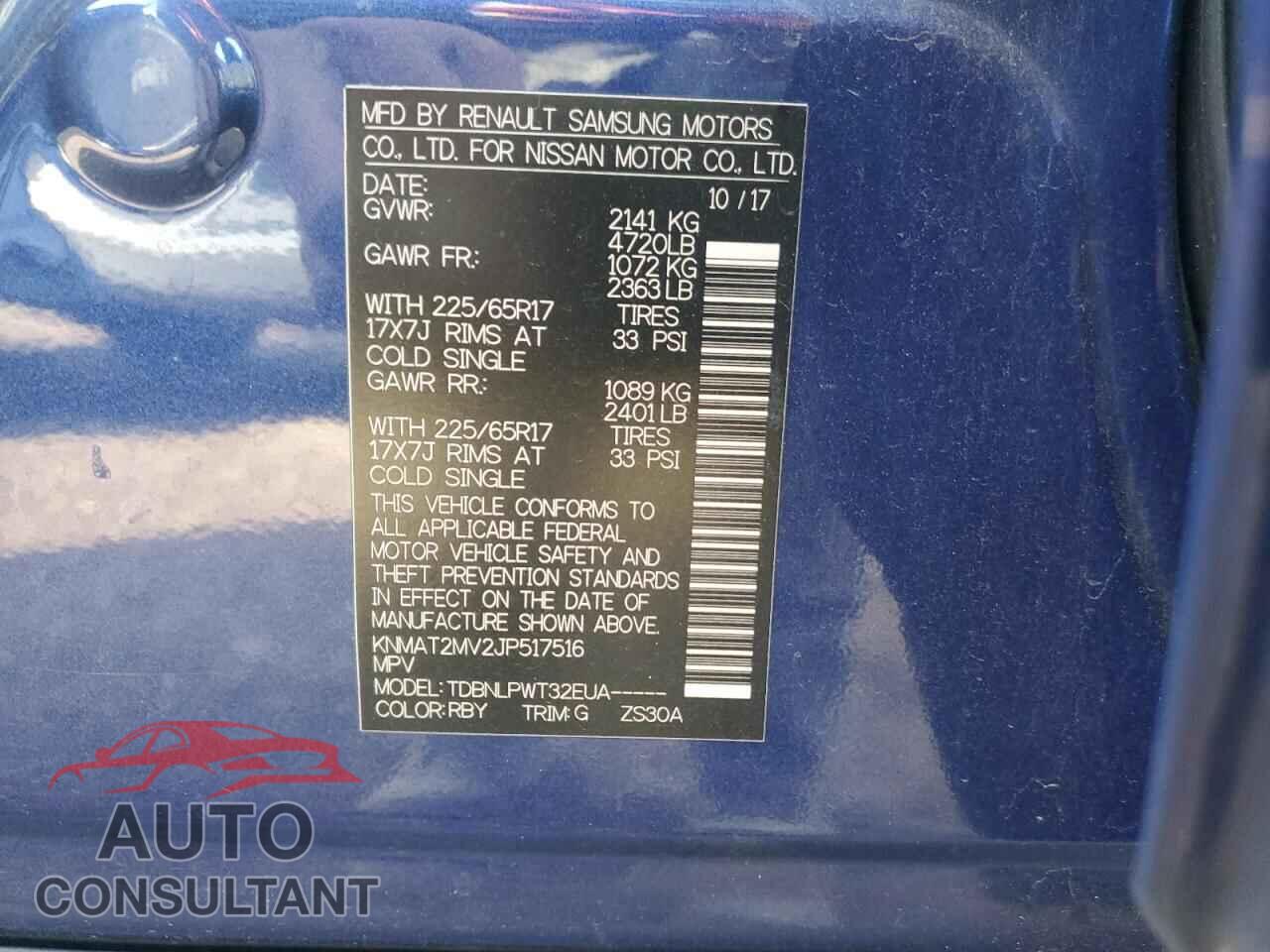 NISSAN ROGUE 2018 - KNMAT2MV2JP517516