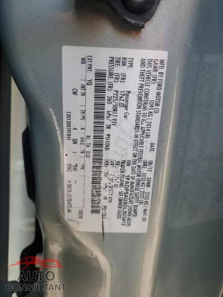 FORD CMAX 2013 - 1FADP5AU8DL503412