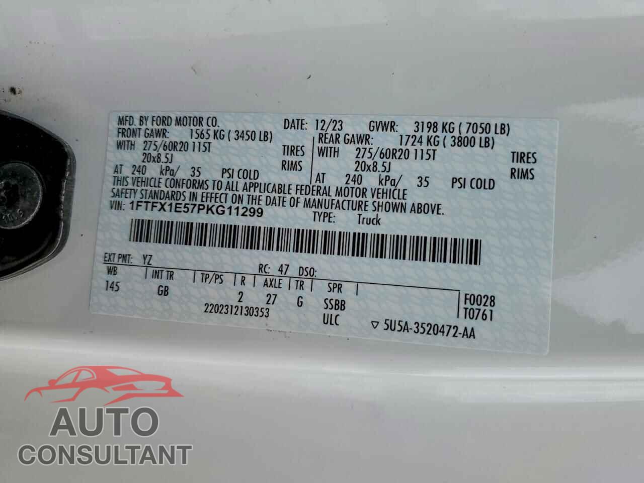 FORD F-150 2023 - 1FTFX1E57PKG11299