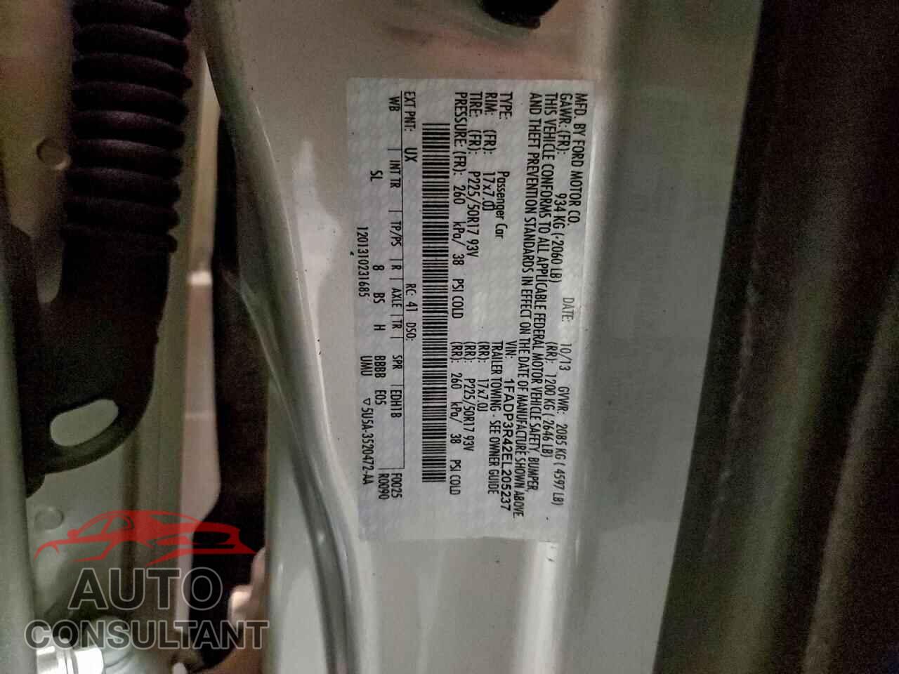 FORD FOCUS 2014 - 1FADP3R42EL205237