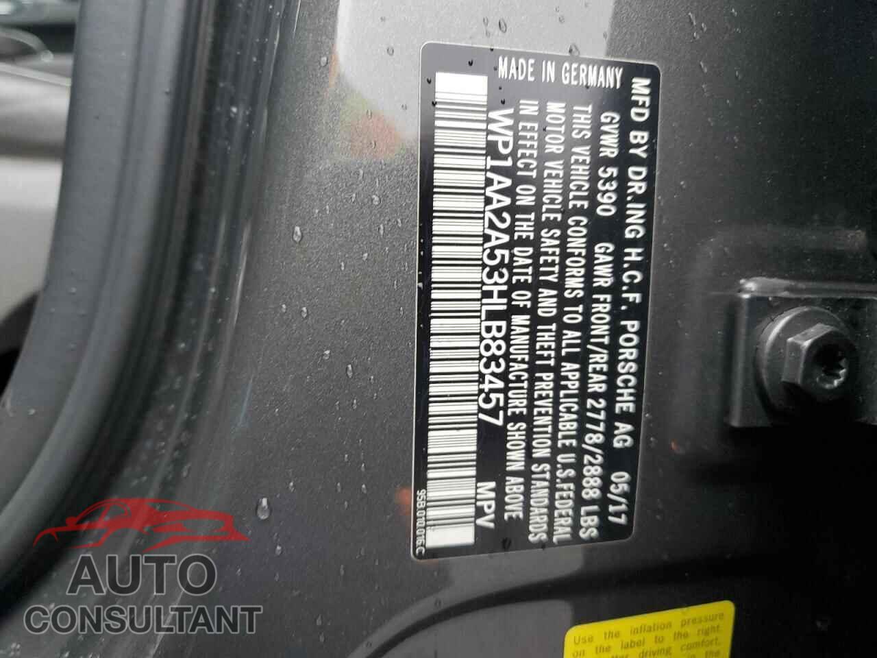 PORSCHE MACAN 2017 - WP1AA2A53HLB83457