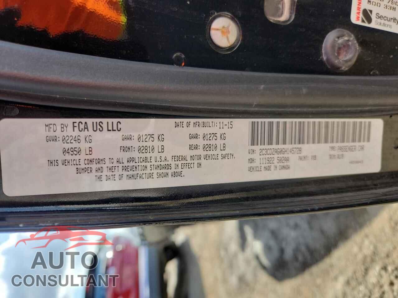 DODGE CHALLENGER 2016 - 2C3CDZAG0GH145728