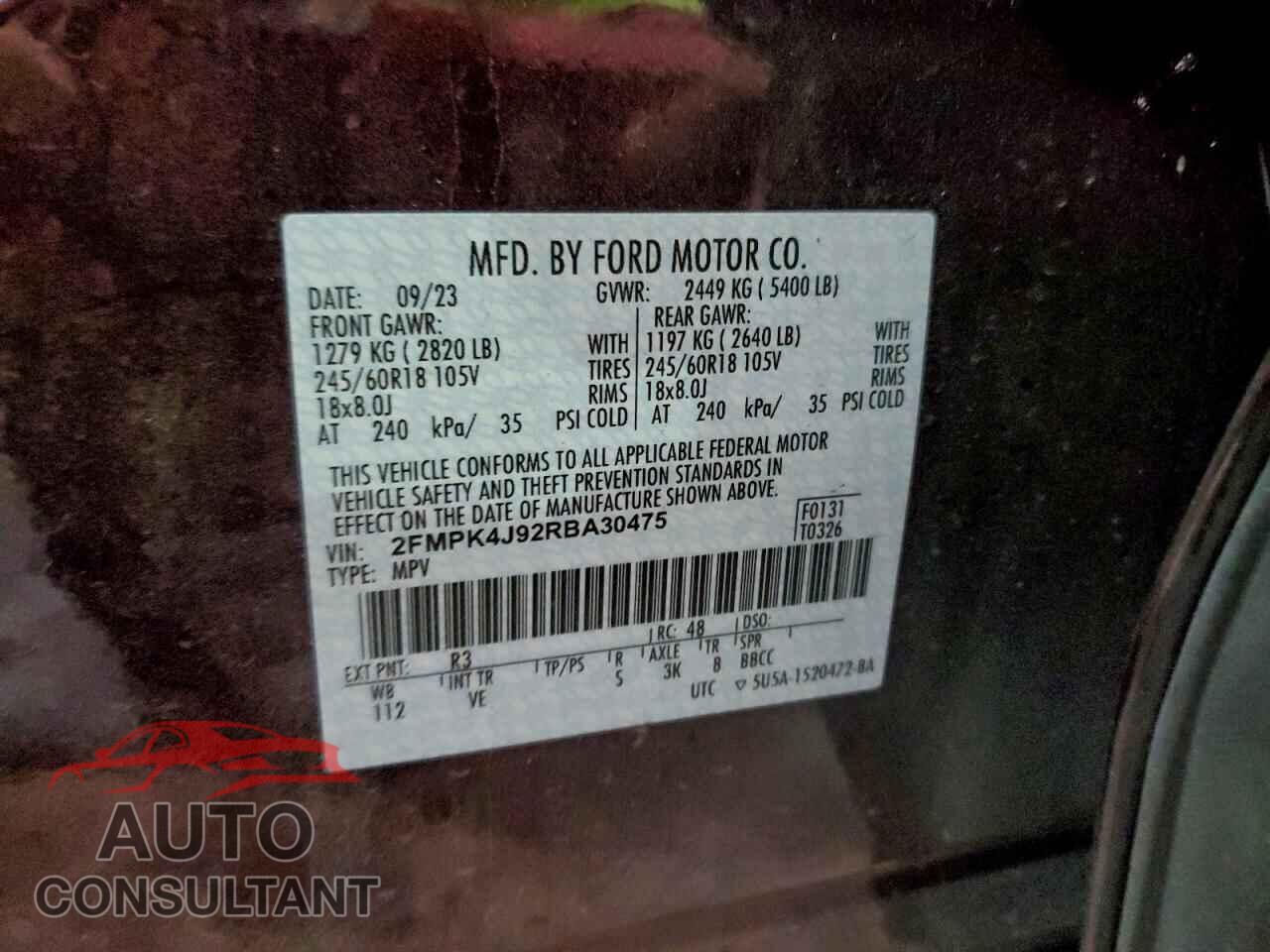 FORD EDGE 2024 - 2FMPK4J92RBA30475