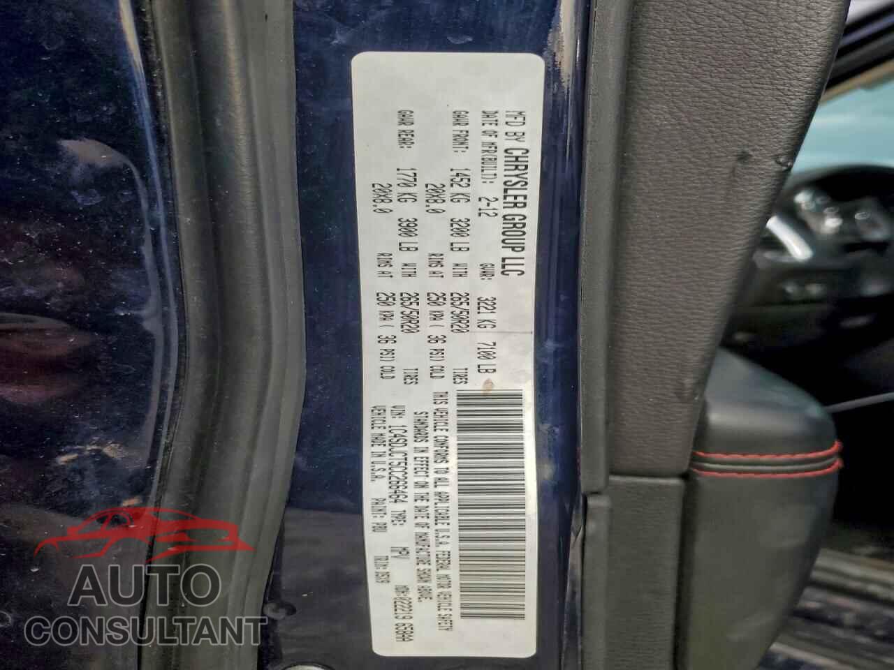 DODGE DURANGO 2012 - 1C4SDJCT5CC266464