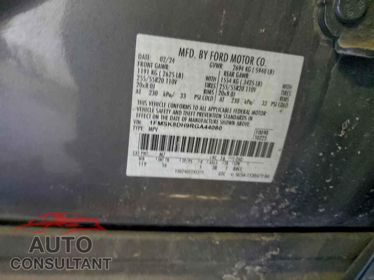 FORD EXPLORER 2024 - 1FMSK8DH9RGA44080