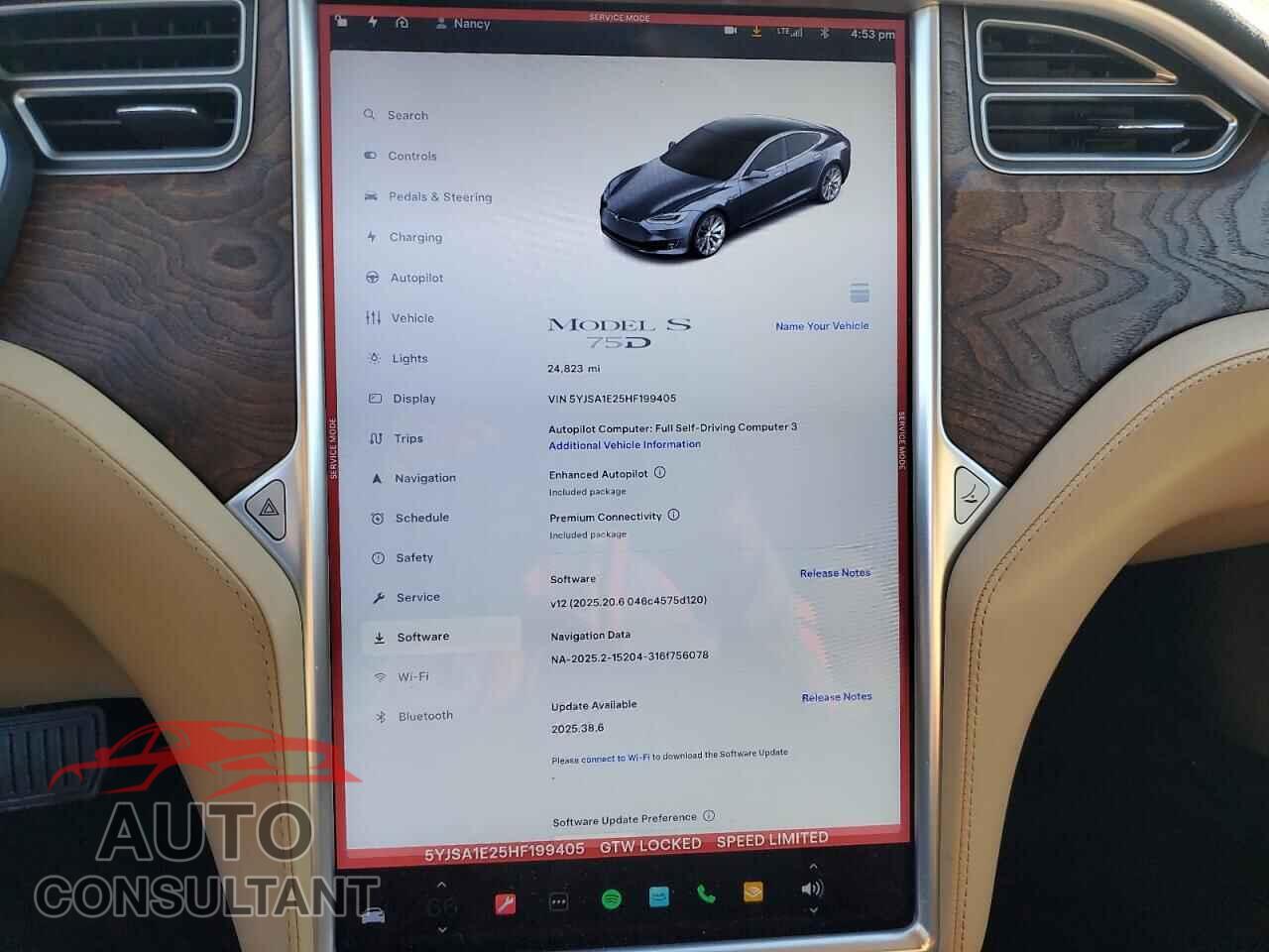 TESLA MODEL S 2017 - 5YJSA1E25HF199405