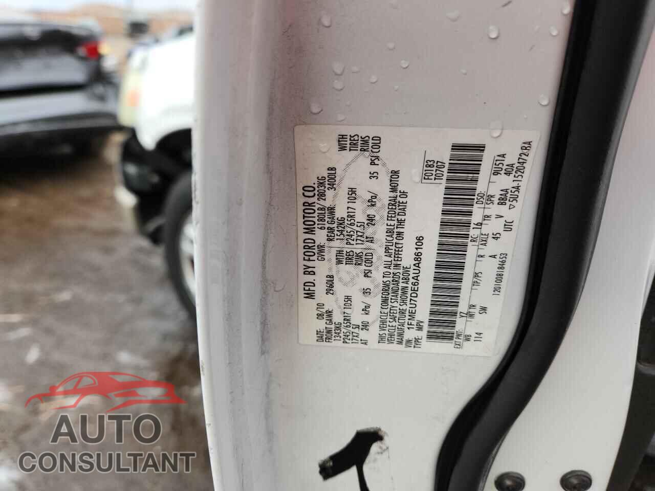 FORD EXPLORER 2010 - 1FMEU7DE6AUA86106
