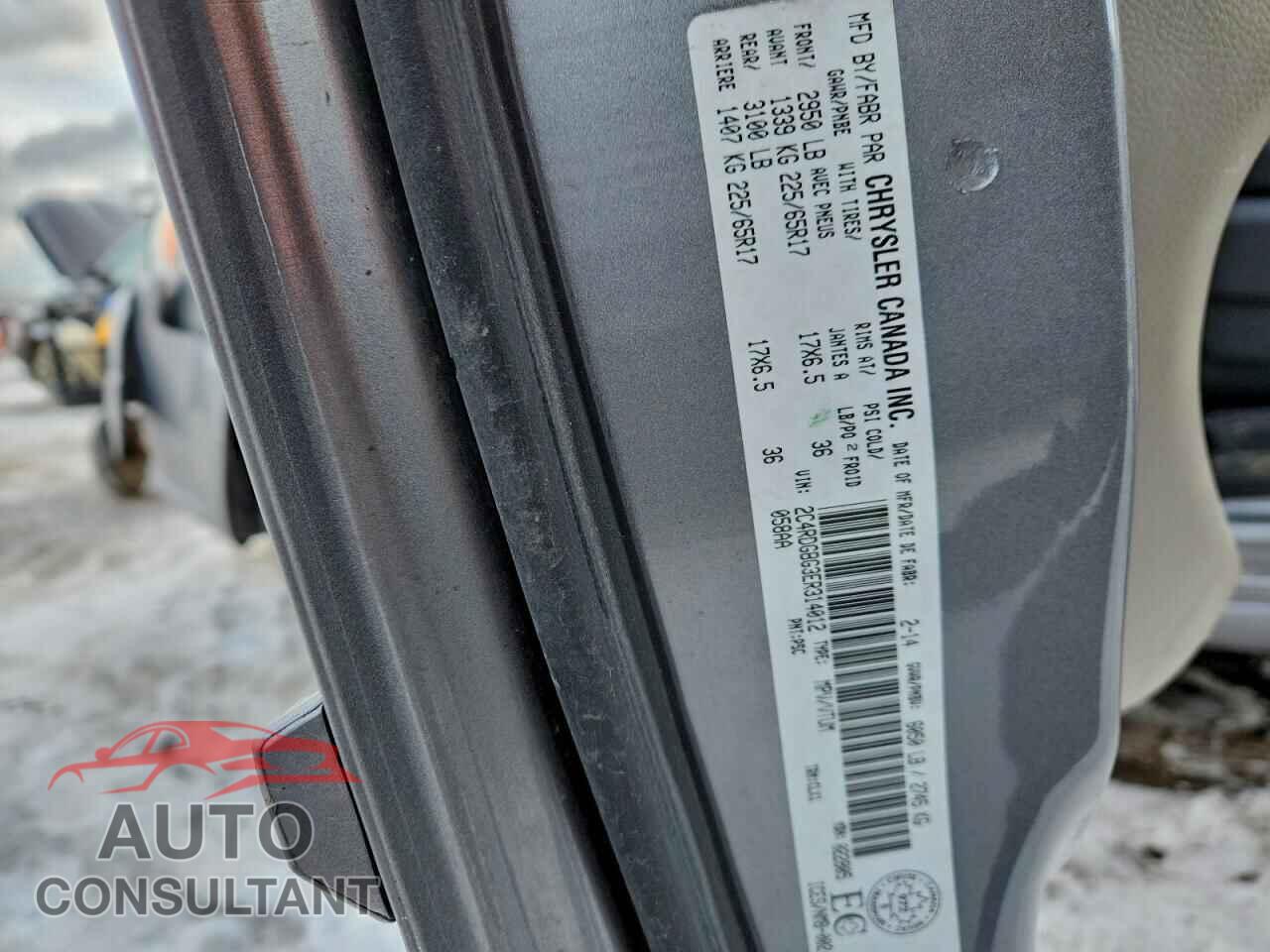 DODGE CARAVAN 2014 - 2C4RDGBG3ER314012
